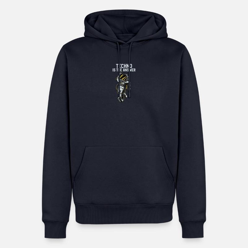 Techno Is The Answer - Männer Premium Bio Hoodie - Navy