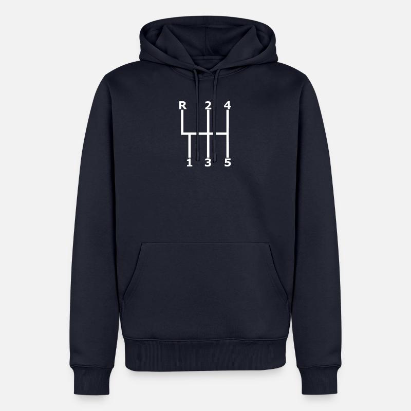Boîte de vitesses sport E30 M3 - Sweat à capuche Premium bio Homme - bleu marine