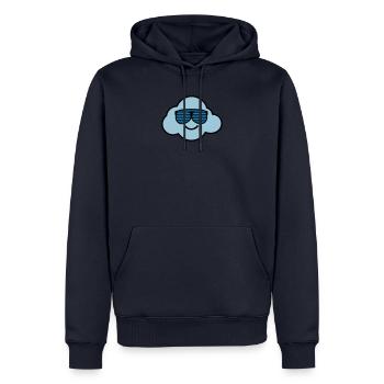 wolke sonnenbrille 02 - Männer Premium Bio Hoodie - Navy - Vorne - Nico (187cm)