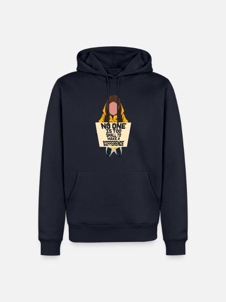 Greta Small but Mighty - Männer Premium Bio Hoodie - Navy