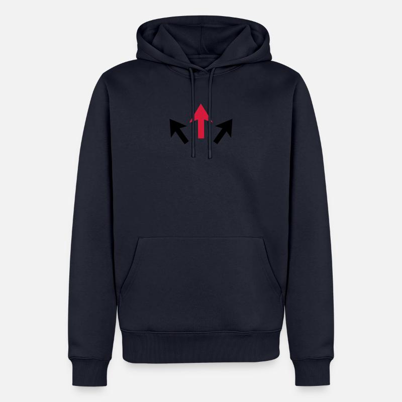 flèches 01 - Sweat à capuche Premium bio Homme - bleu marine