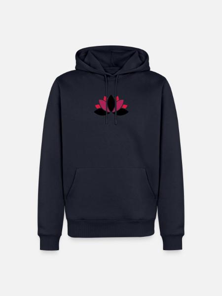 yoga flower 002 - Männer Premium Bio Hoodie - Navy