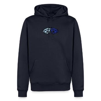 diamants - Sweat à capuche Premium bio Homme - bleu marine - Devant - Nico (187cm)