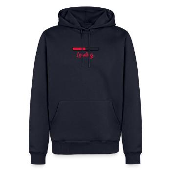loading - Männer Premium Bio Hoodie - Navy - Vorne - Nico (187cm)