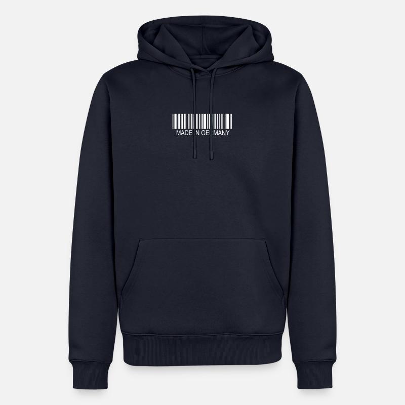 Made In Germany Code-barres - Sweat à capuche Premium bio Homme - bleu marine