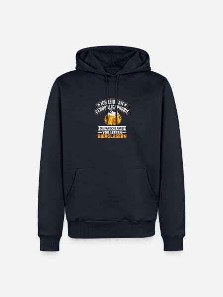 Ich leide an Cenosillicaphobie - Männer Premium Bio Hoodie - Navy