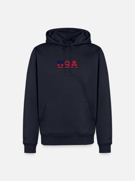 usa design 3 - Männer Premium Bio Hoodie - Navy