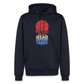 Les voix dans ma tête me disent de serrer dans mes bras un Came - Sweat à capuche Premium bio Homme - bleu marine - Devant - Nico (187cm)