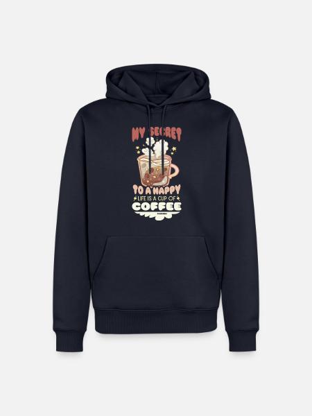 Kaffee - Männer Premium Bio Hoodie - Navy