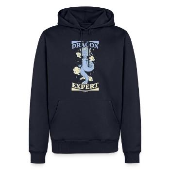 Dragon Expert - Sweat à capuche Premium bio Homme - bleu marine - Devant - Nico (187cm)