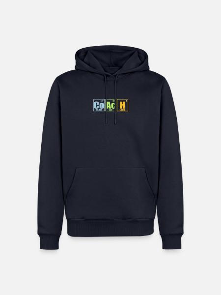 Éléments de chimie CoAcH - Sweat à capuche Premium bio Homme - bleu marine