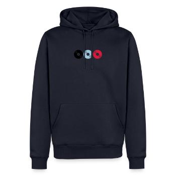enregistrements 02 - Sweat à capuche Premium bio Homme - bleu marine - Devant - Nico (187cm)