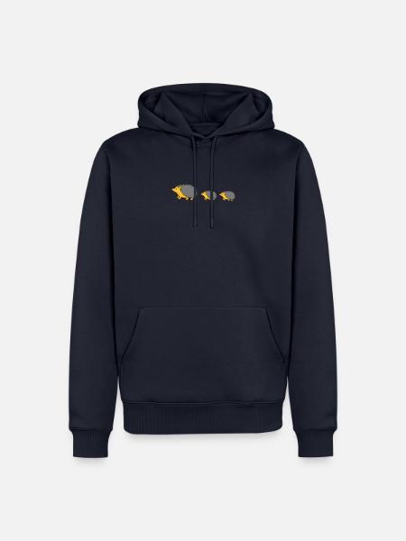 igel family - Männer Premium Bio Hoodie - Navy