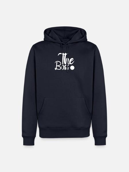 The Boss Paar Design - Männer Premium Bio Hoodie - Navy
