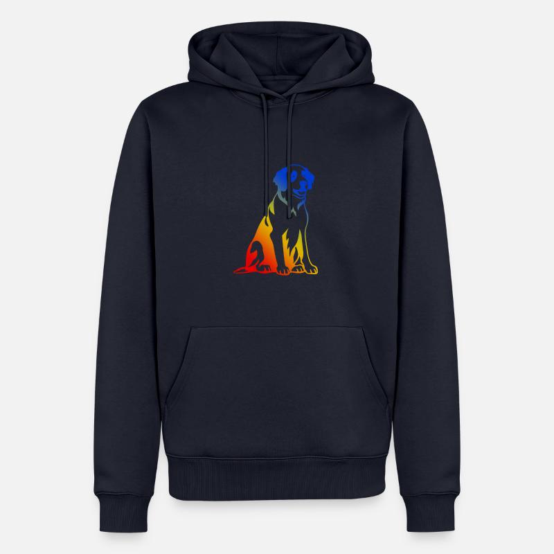 Saint Bernard Hund - Männer Premium Bio Hoodie - Navy