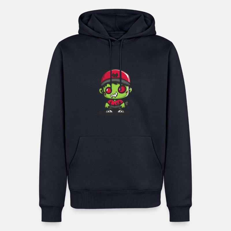 Zombie Halloween Bébé effrayant - Sweat à capuche Premium bio Homme - bleu marine