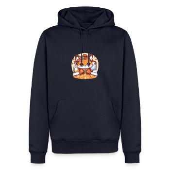 Kawaii japanischer Fuchs Geschenke - Männer Premium Bio Hoodie - Navy - Vorne - Nico (187cm)