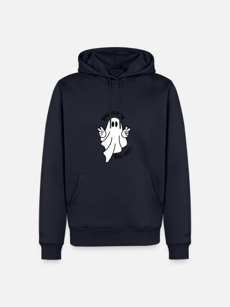 Boo Sheet - Männer Premium Bio Hoodie - Navy