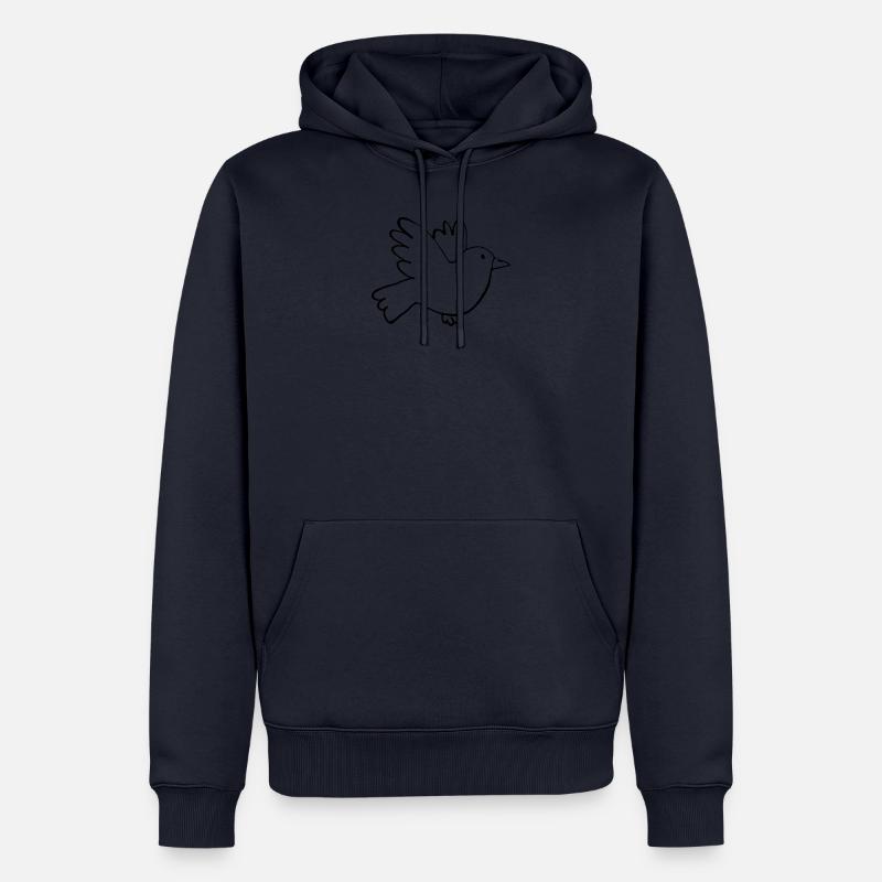oiseau - Sweat à capuche Premium bio Homme - bleu marine