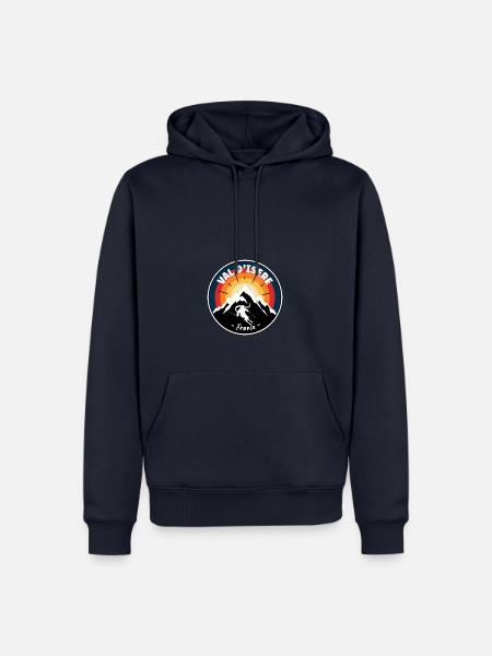 Skiing In Val d'Isere France Vintage - Men’s Premium Organic Hoodie - navy