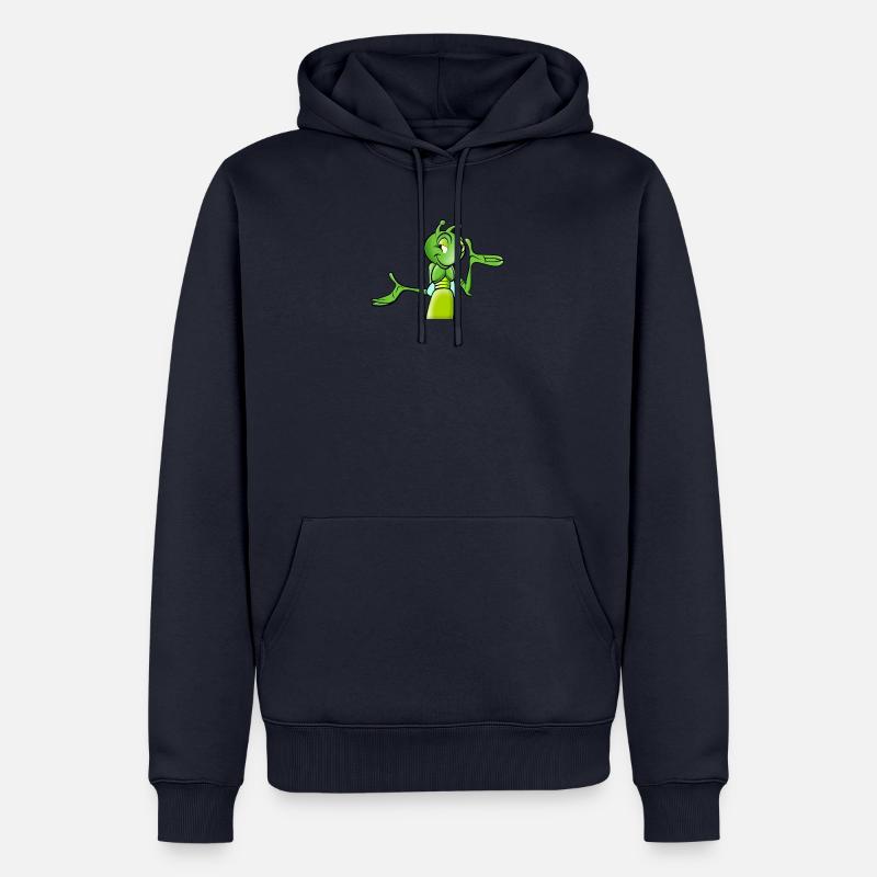 Cléo le criquet - Sweat à capuche Premium bio Homme - bleu marine