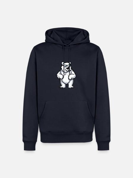 Eisbär Tier - Männer Premium Bio Hoodie - Navy