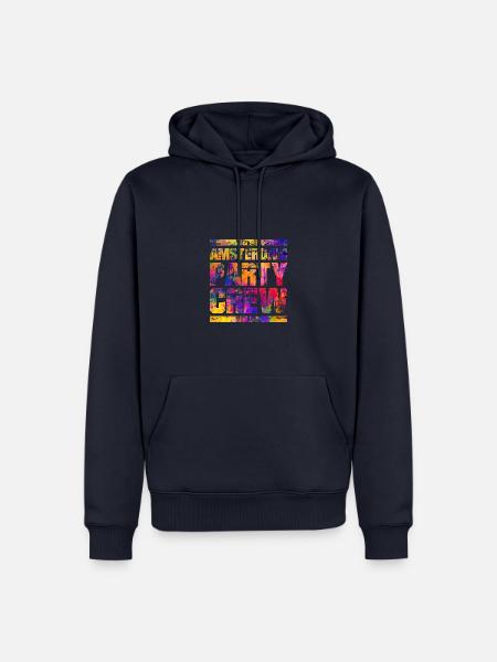 Amsterdam Party Crew Bunt - Männer Premium Bio Hoodie - Navy