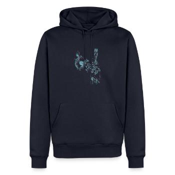 screws,drawing,screwdriver,screw,blue - Men’s Premium Organic Hoodie - navy - Front - Nico (187cm)