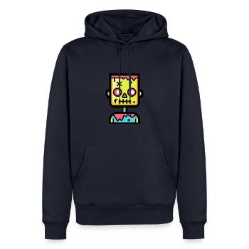 Zombie Halloween Comic - Männer Premium Bio Hoodie - Navy - Vorne - Nico (187cm)