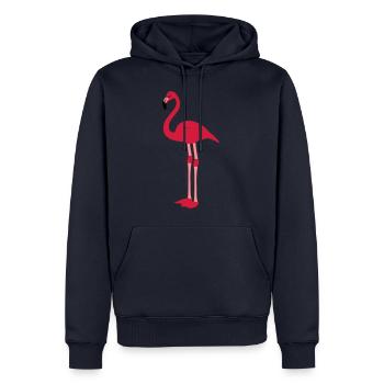 flamant - Sweat à capuche Premium bio Homme - bleu marine - Devant - Nico (187cm)