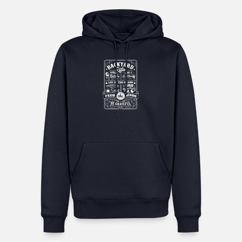 Backyard rules - Männer Premium Bio Hoodie - Navy