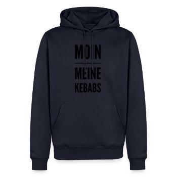 Moin meine Kebabs - Männer Premium Bio Hoodie - Navy - Vorne - Nico (187cm)