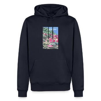Portofino,italie,port,mer,paysage,italie - Sweat à capuche Premium bio Homme - bleu marine - Devant - Nico (187cm)