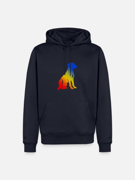 Dackel DachsHund Bunt Hund Bunt - Männer Premium Bio Hoodie - Navy