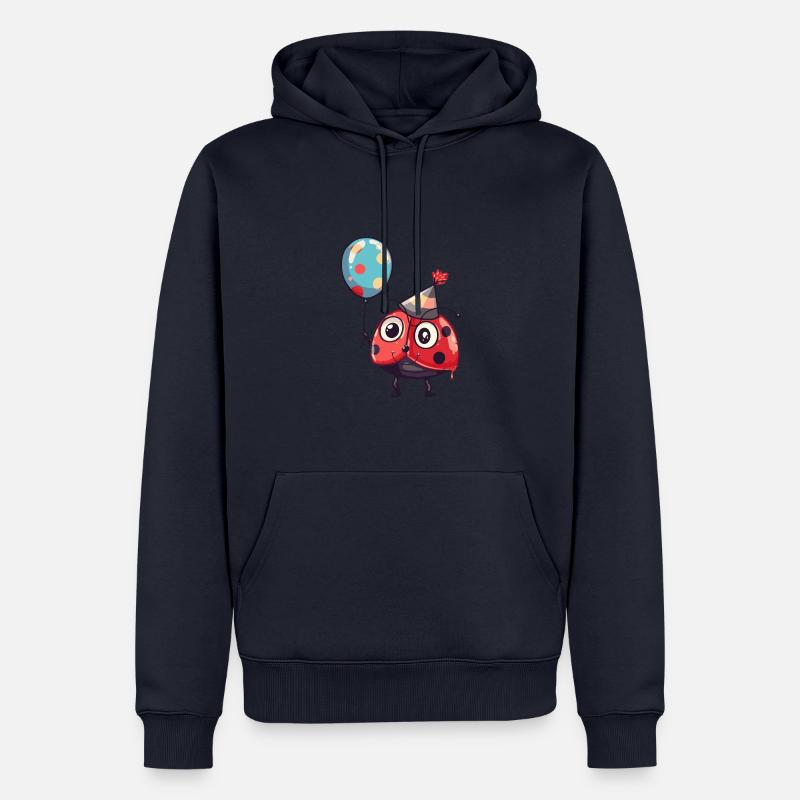 Coccinelle Anniversaire Bébé - Sweat à capuche Premium bio Homme - bleu marine