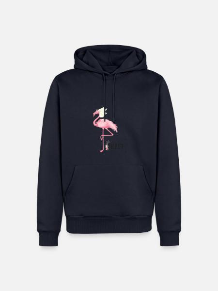 Flamingo Braut - Männer Premium Bio Hoodie - Navy