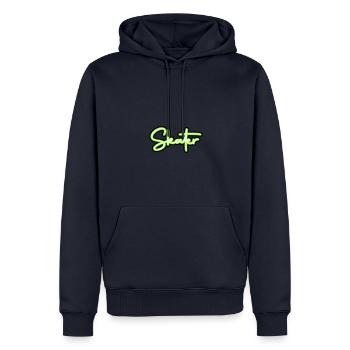 skater - Männer Premium Bio Hoodie - Navy - Vorne - Nico (187cm)