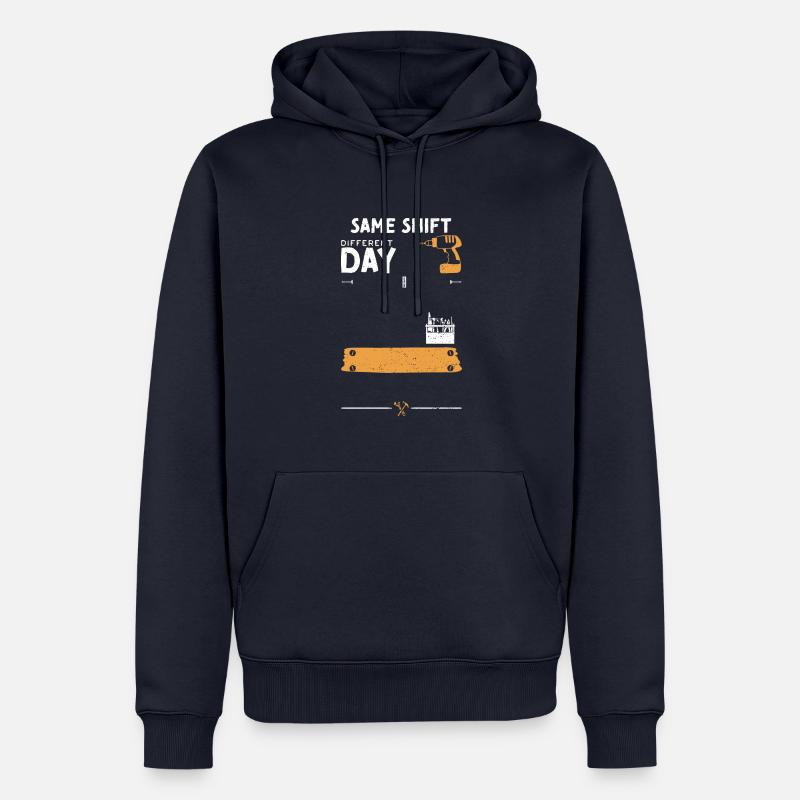 Same Shift Different Day - Men’s Premium Organic Hoodie - navy