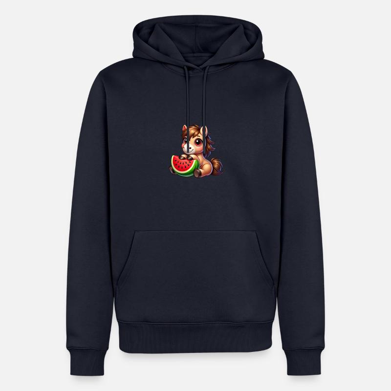 Fruité Cheval d’été Pastèque - Sweat à capuche Premium bio Homme - bleu marine