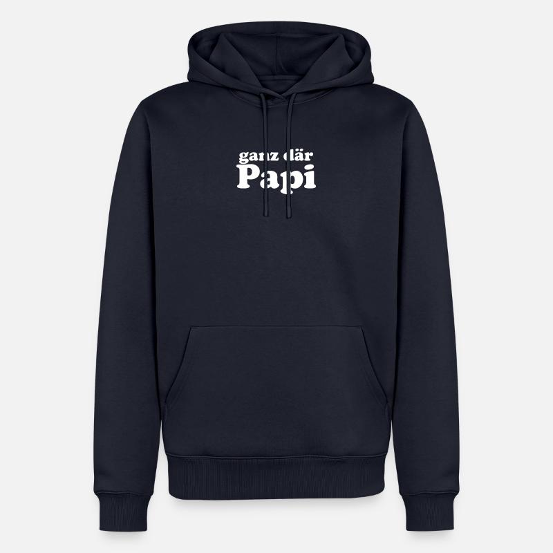 ganz dr Papi - Männer Premium Bio Hoodie - Navy