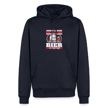 Sorry Ladies ich habe bereits pläne für heute Bier - Männer Premium Bio Hoodie - Navy - Vorne - Nico (187cm)