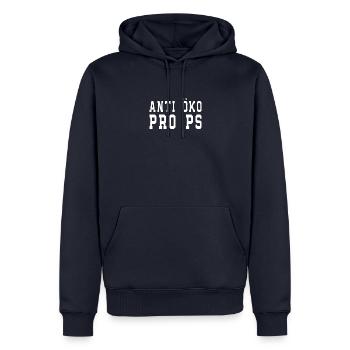 Anti Öko Pro PS - Männer Premium Bio Hoodie - Navy - Vorne - Nico (187cm)