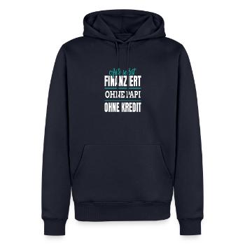 Auto selbst Finanziert ohne papi ohne kredit - Männer Premium Bio Hoodie - Navy - Vorne - Nico (187cm)