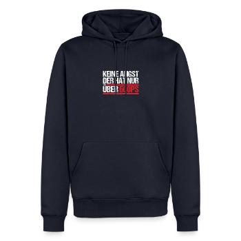 Keine Angst der hat nur über 600 PS - Männer Premium Bio Hoodie - Navy - Vorne - Nico (187cm)