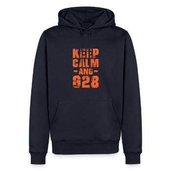 Keep Calm And CNC Machinist Engineer - Männer Premium Bio Hoodie - Navy - Vorne - Nico (187cm)
