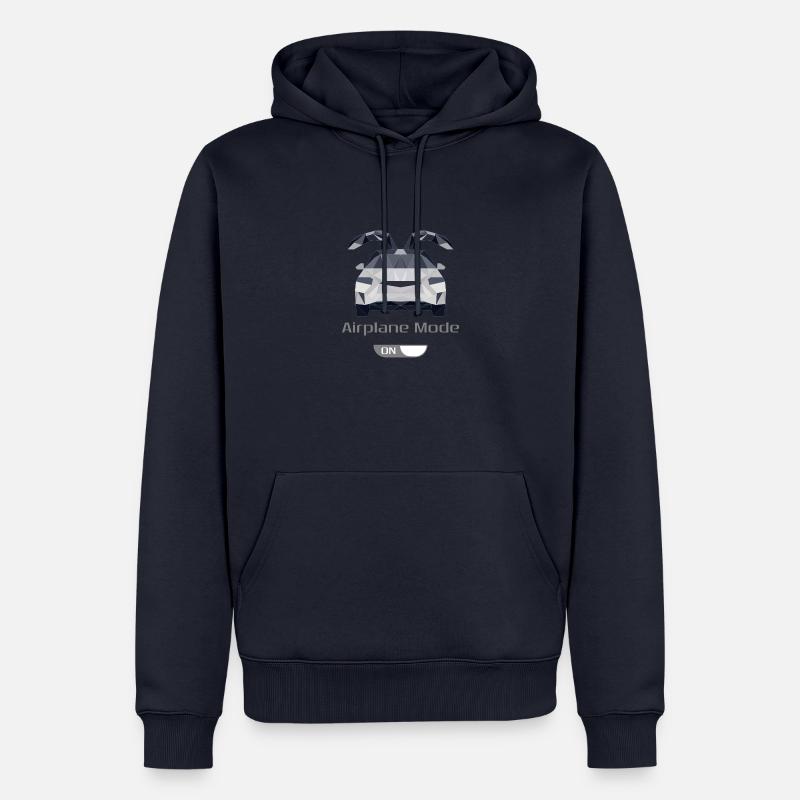 Low Poly Auto im Flugmodus - Männer Premium Bio Hoodie - Navy