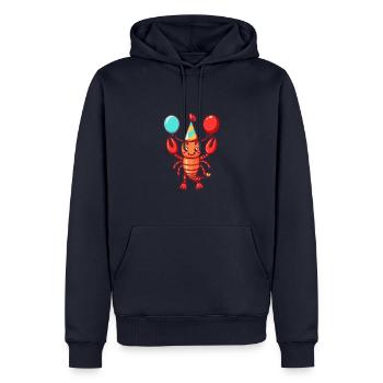 Homard Crabe Anniversaire Bébé - Sweat à capuche Premium bio Homme - bleu marine - Devant - Nico (187cm)