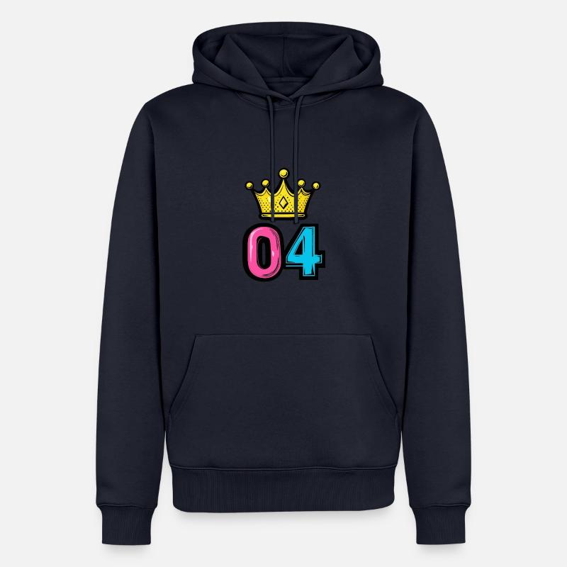 Couronne à 4 chiffres - Sweat à capuche Premium bio Homme - bleu marine