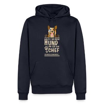 Chef Cattle - Männer Premium Bio Hoodie - Navy - Vorne - Nico (187cm)