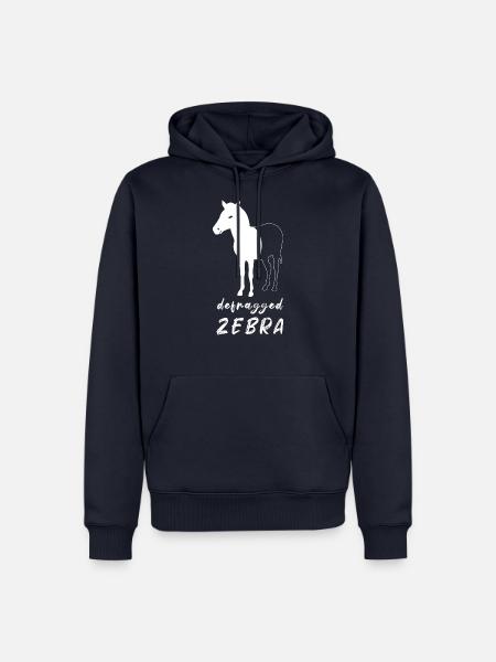 Defragged Zebra Informatiker Admin Geek Geschenk - Männer Premium Bio Hoodie - Navy